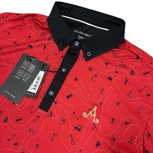Galvin Green Polo Shirt Mens Medium Miro V8+ All Over Print Performance New